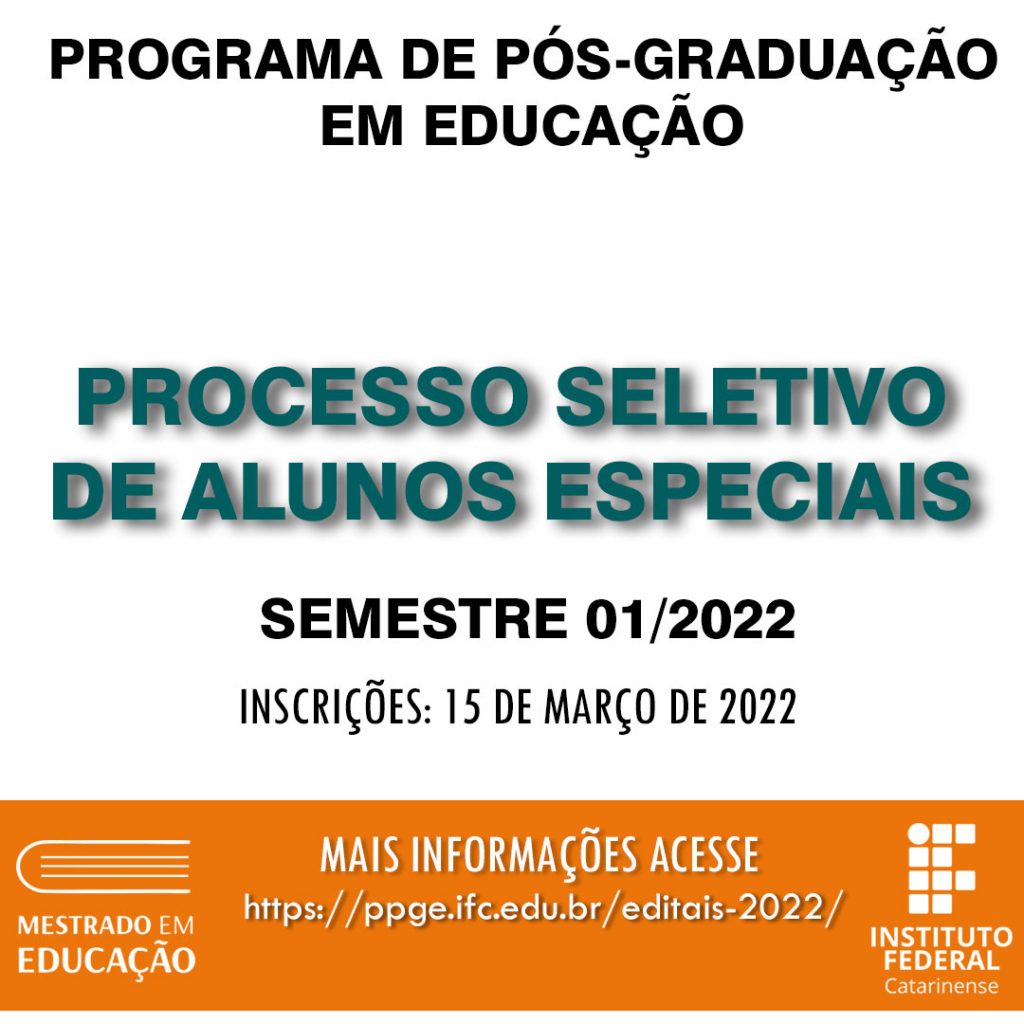 Inscrições abertas para seleção dos alunos do Instituto Federal da